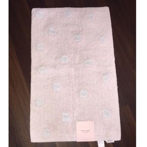 Kate Spade New York Pink Bath Mat Bath Rug Polka-Dot NWT